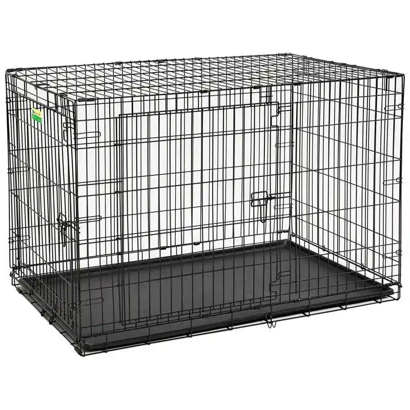 Contour Double Door Dog Crate Black 48x30x33